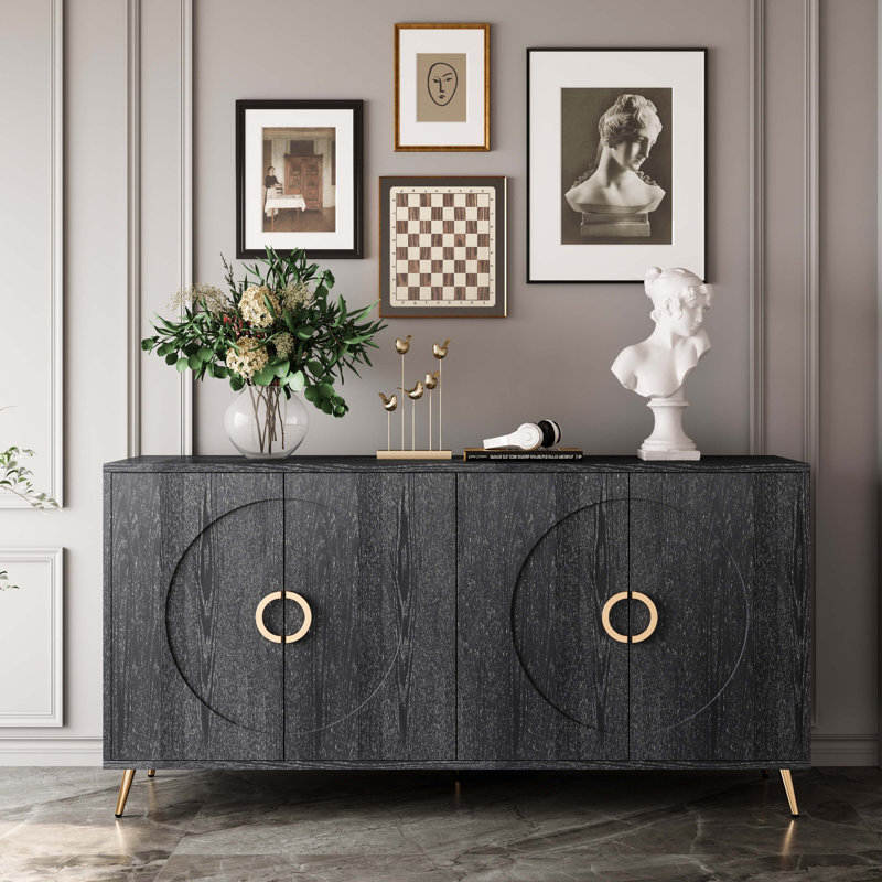 Buffet Olibia 59,84, Noir patiné