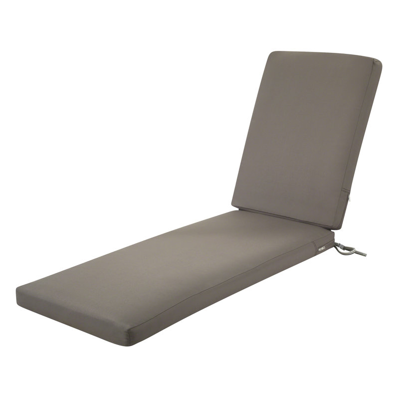 Jaylon Outdoor Chaise Lounge Cushion, Dark Taupe, 3"H x 21"W x 72"D