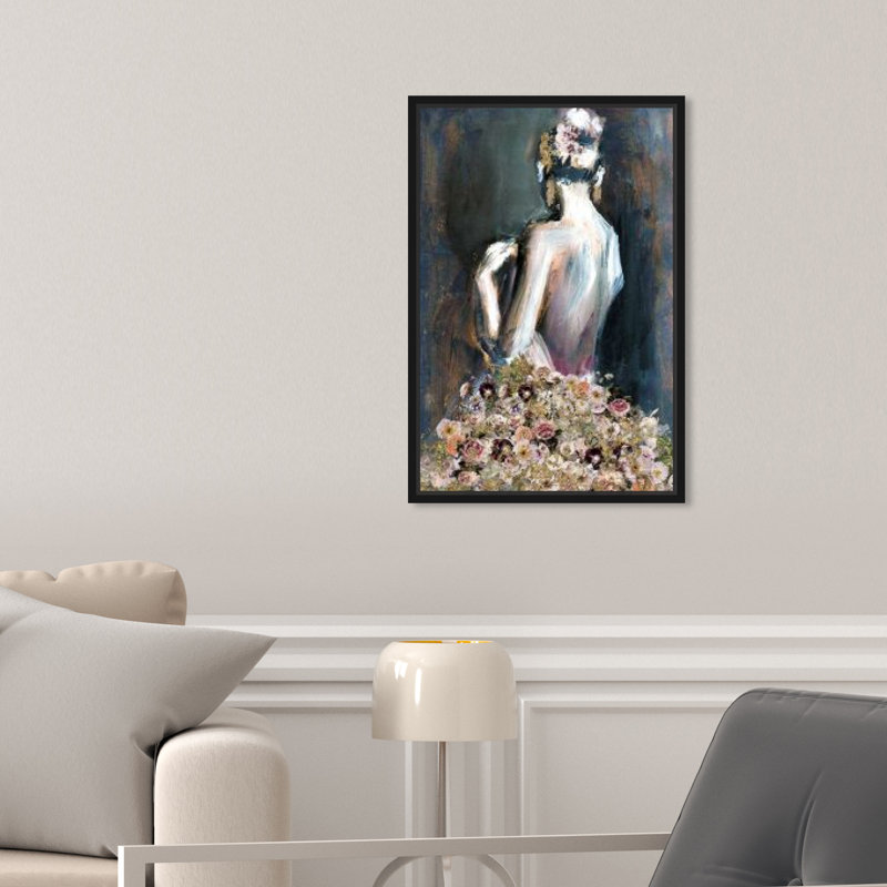 Pensée sur vous - impression sur toile, Toile encadrée, H 24 po x l 16 po, Noir