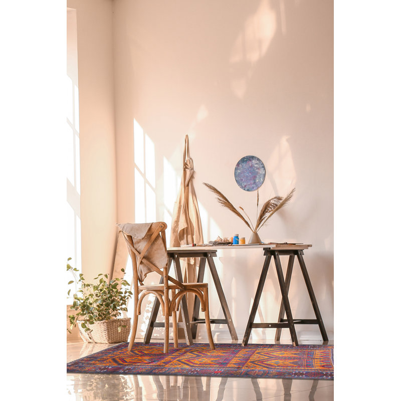 Tapis brun clair Teimani 3 pi 9 po x 6 pi 7 po