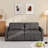 Muns 58" Pull Out Couch Sofa with Separate Ottoman and Adjustable Backrest