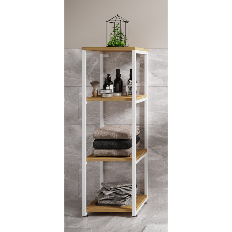 Larina Bathroom Shelves, White/Natural