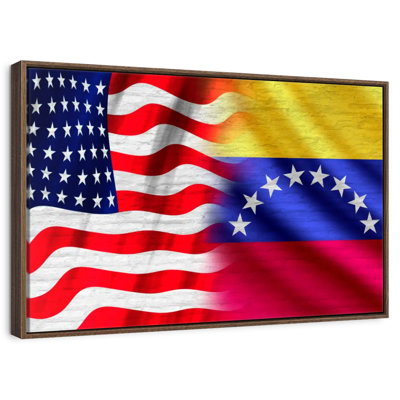 America Venezuela Flags