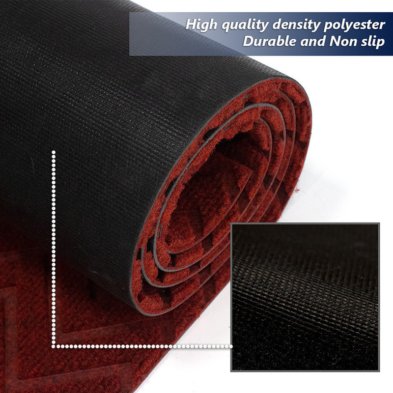 Custom Size Non-Slip Runner Rug Red Indoor Area Rug for Hallway Kitchen, Runner 4' x 26'
