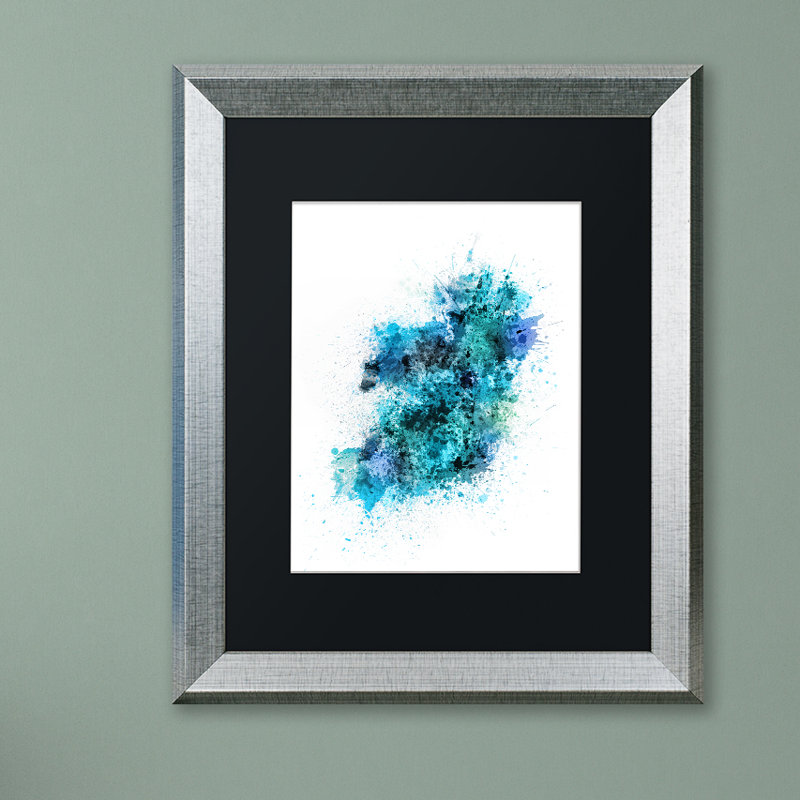 "ireland" par michael tompsett, impression encadrée sur toile, H 20 po x l 16 po x P 0,5 po, Noir mat