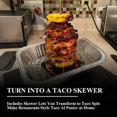 Chicken Fryer Stand Set with Lifter Hook Vertical Skewer