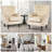 24"W Faux Leather Wingback Chair-594519260