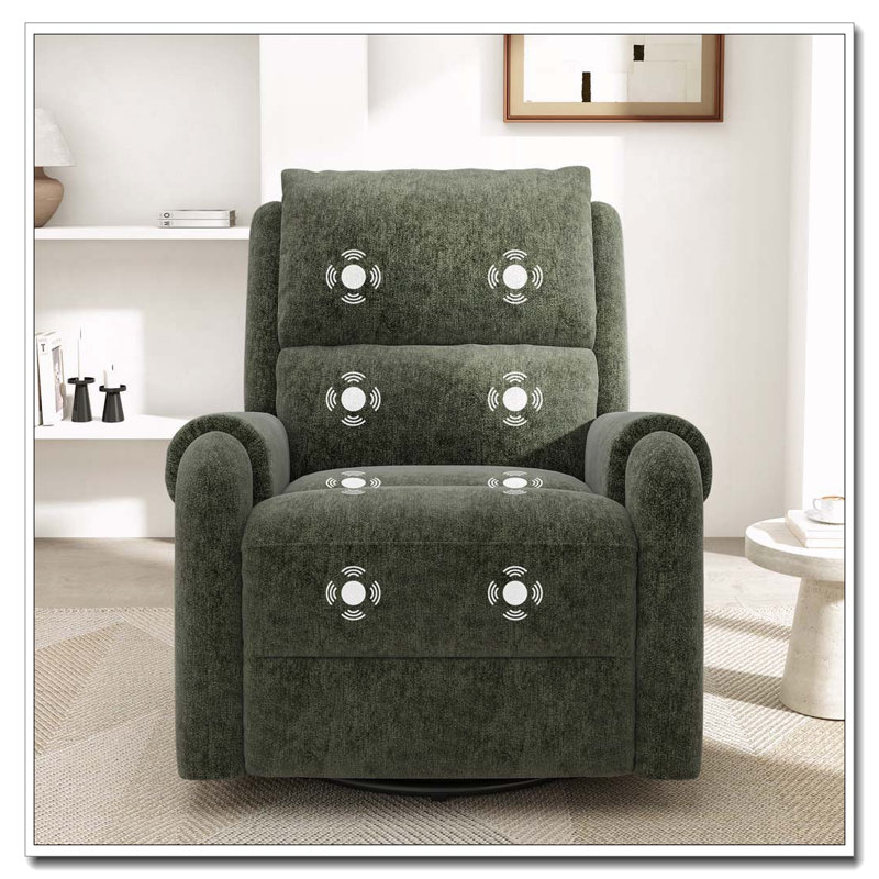 Fauteuil inclinable manuel avec massage, Vert
