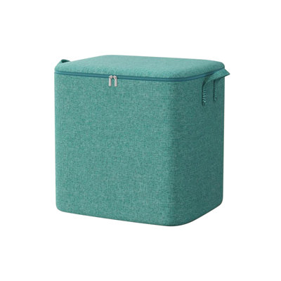 Storage Bins with Lids, Clothes Storage Basket Containers with Zippers and Reinforced Handles, Storage Bags Packing Moving Bags for Blanket, Comforter, Pillow, Bedding, Green