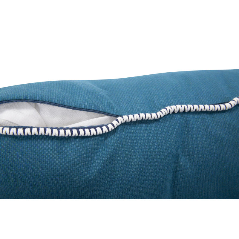 Delijah Square Indoor/Outdoor Pillow Cover & Insert, Seascape Turquoise, 24" x 24"