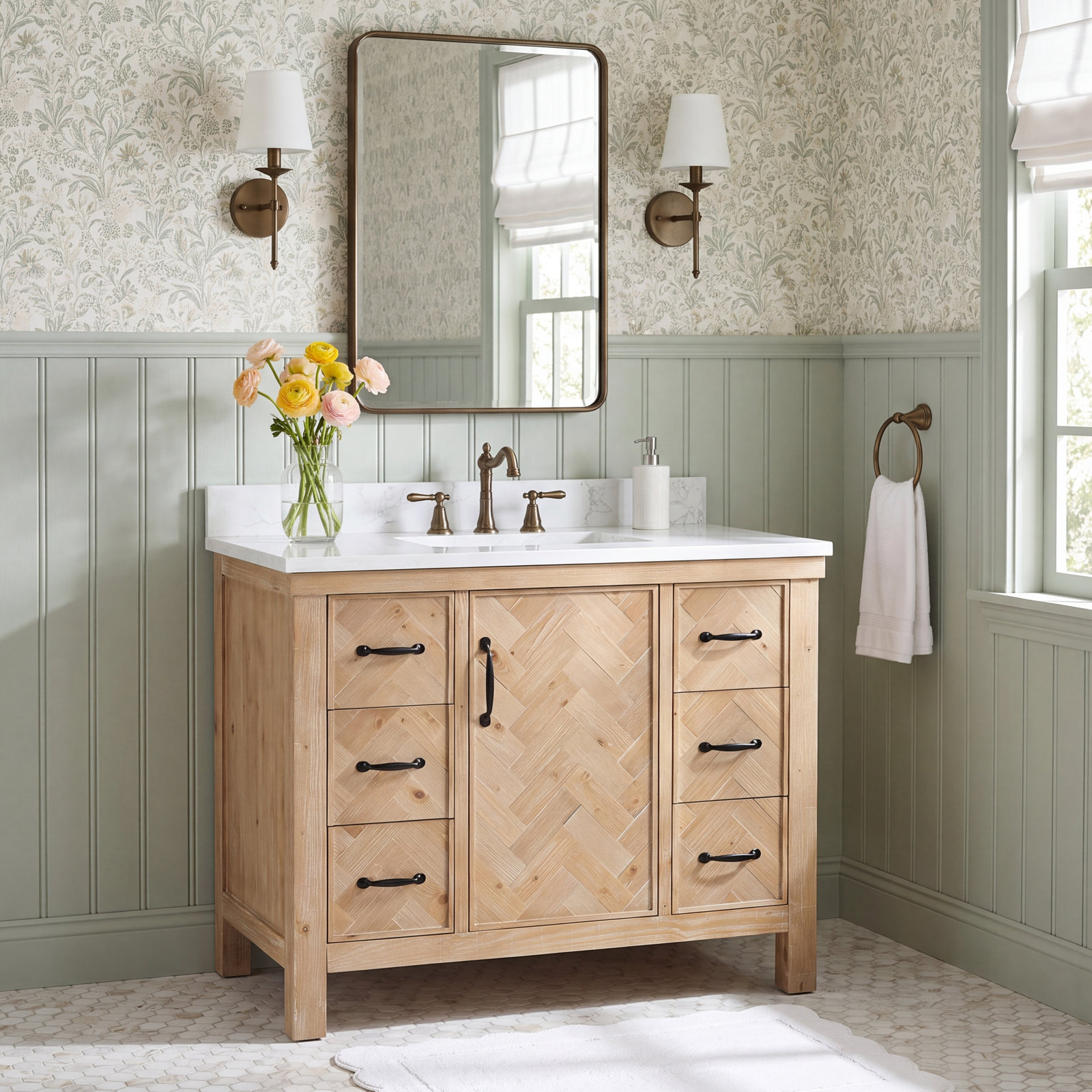 Javier 42" Single Bathroom Vanity, Antique Brown