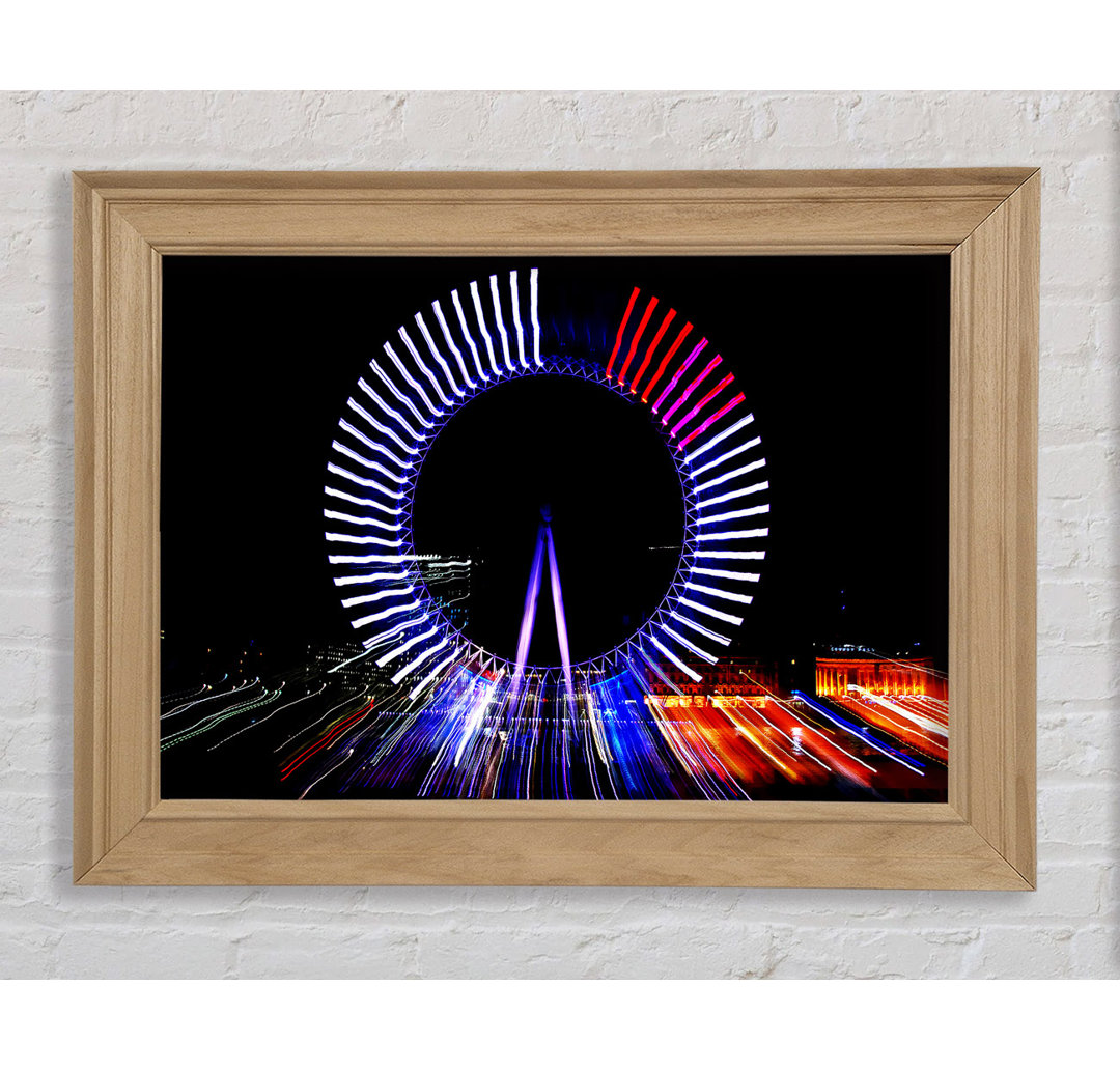 London Eye Lights - Bilderrahmen Kunstdrucke