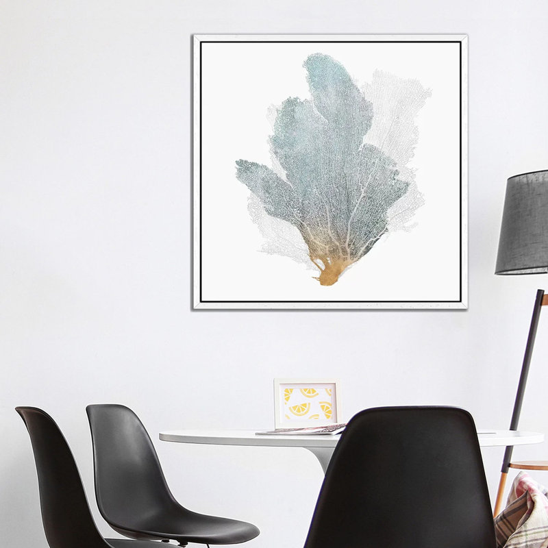 Delicate Coral II by Isabelle Z - Print on Canvas, White Framed, 93.98 cm H x 93.98 cm W