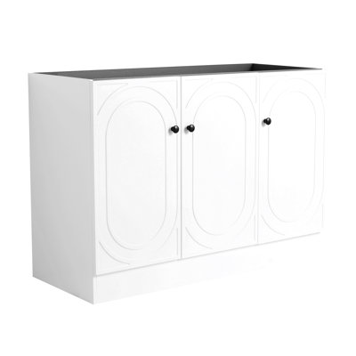 Meuble-lavabo mural avec lavabo et armoire latérale, portes à fermeture en douceur