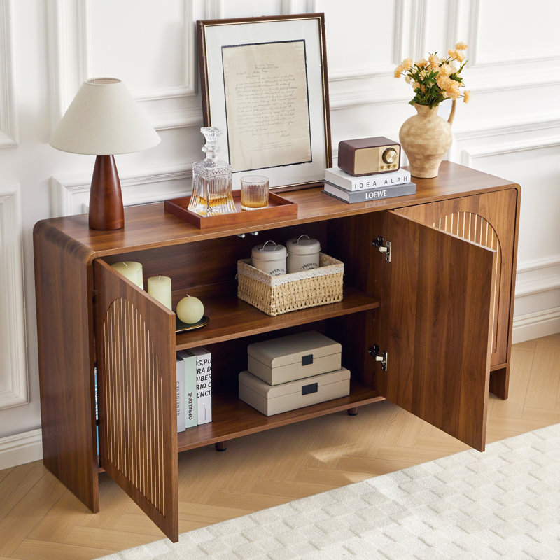 3-Door Accent Cabinet, Walnut