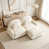 Beige White+2Seat+1Ottoman