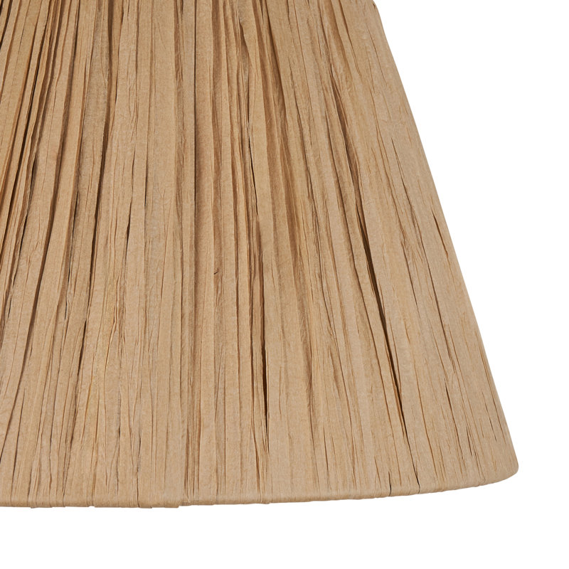 Raffia Lamp Shade finished in Natural Raffia, 16cm H x 14cm W x 24cm D