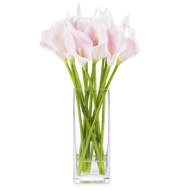 Natural Fibres Lillies Arrangement in Vase, Pink