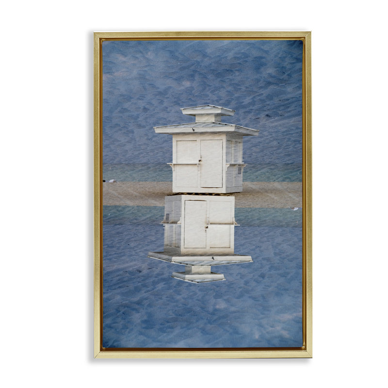 Cadre flottant à symétrie verticale Beach Hut, design par Robin Vandenabeele, H 25 po x l 17 po