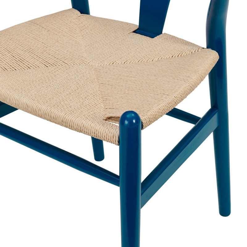 Chaise d'appoint Fairbanks Windsor, Naturel / bleu minuit