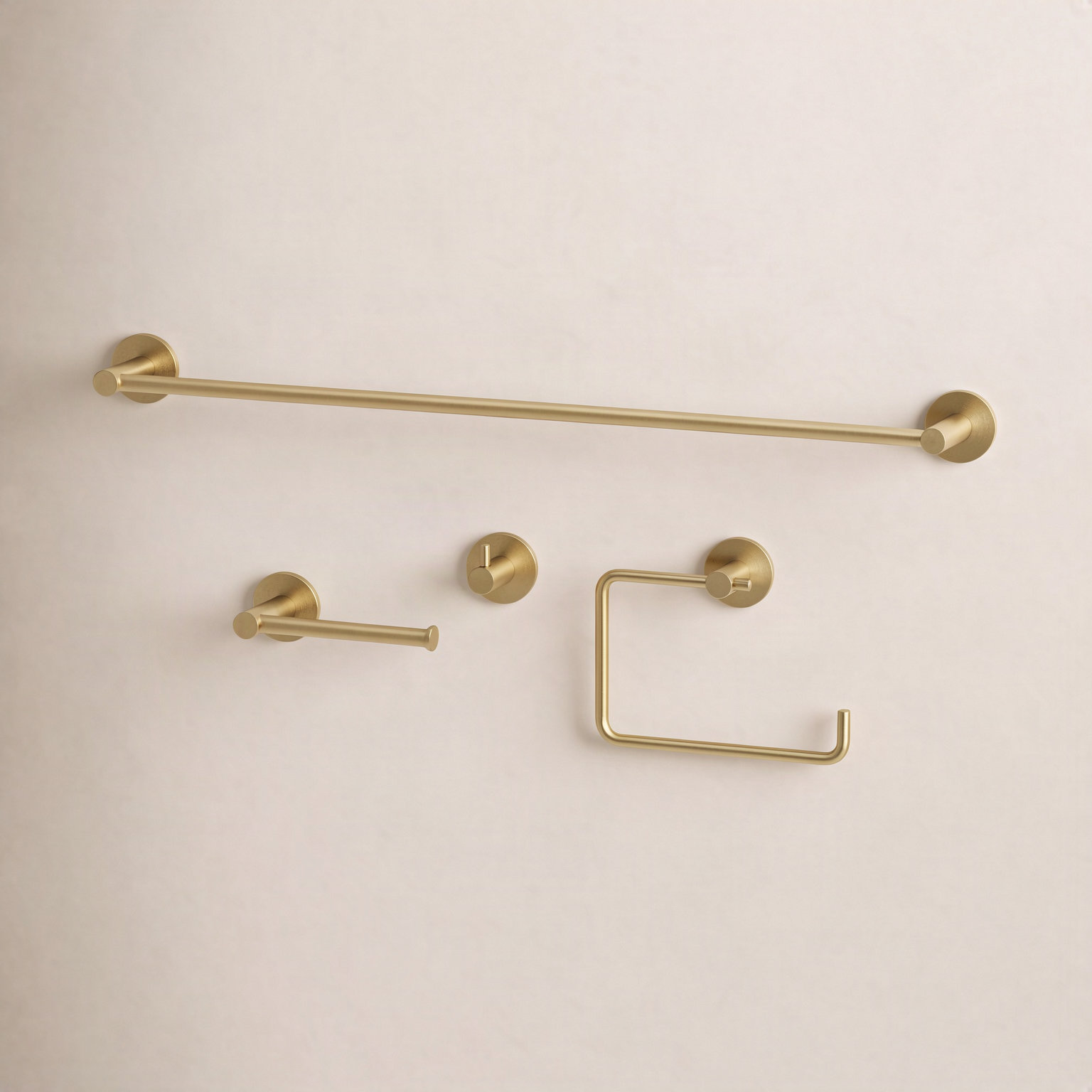 Cass 4-Piece Bathroom Hardware Set, Gold
