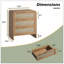 Table de chevet courbée en rotin avec 3 tiroirs pour la chambre à coucher-1185643594-1185643597
