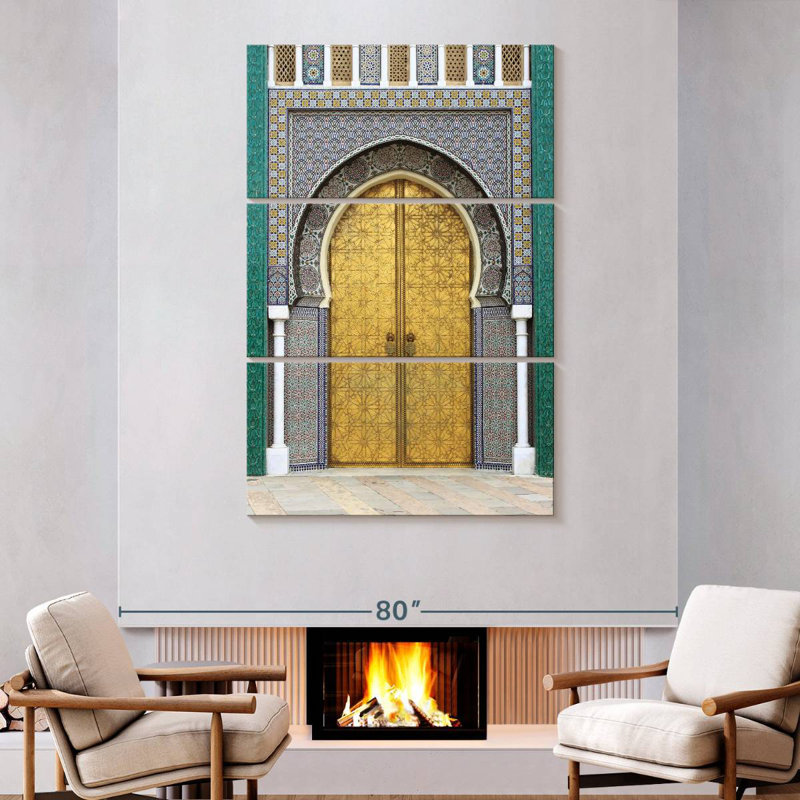 Lilie Royal Palace Doors In Fes, H 74 po x l 48 po
