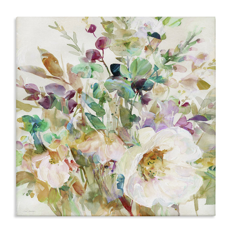 Art mural opaque en fleurs vieillies par Carol Robinson bp-675_CN, H 17 po x l 17 po