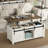 Jaquavion Coffee Table, Farmhouse Lift Top Coffee Table with Hidden Storage and Sliding Barn Door for Living Room-1919002605