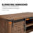 Farmhouse 48" Coffee Table with Sliding Barn Door and Adjustable Shelf-10580506