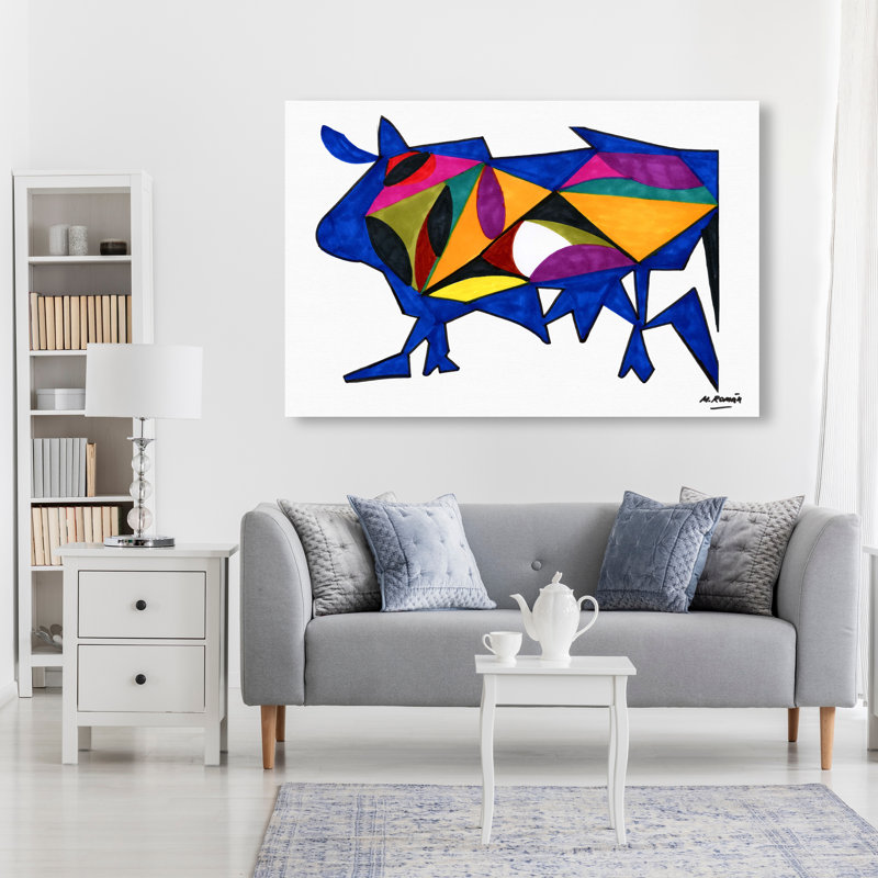 Manuel Roman - Bull Sunrise Print by Oliver Gal, 36"H x 54"W, Gallery Wrapped