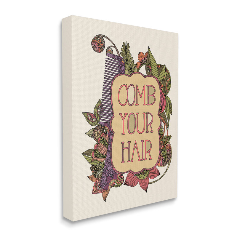 Peigne vos cheveux par Valentina Harper - impression, Toile tendue, H 20 po x l 16 po x P 1,5 po