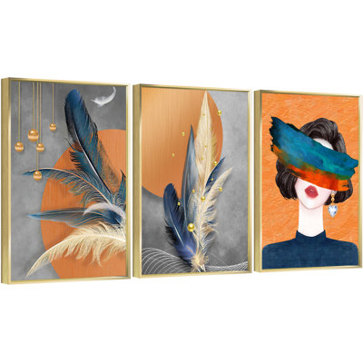 " Beauty Aluminum Framed Wall Art " 3 - Pieces