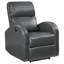 Fauteuil inclinable électrique gris rembourré-317430805