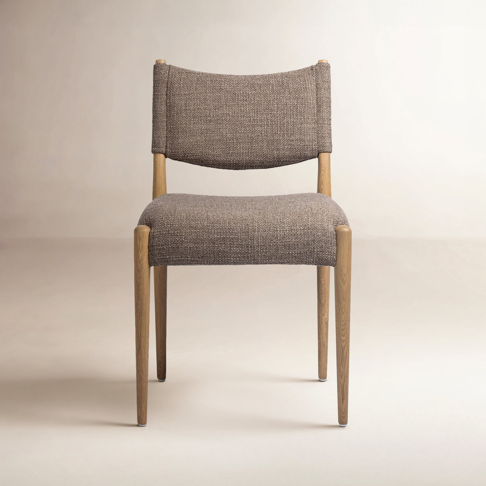 Tara Linen Oak Dining Chair, Saxon Mink, Natural Oak