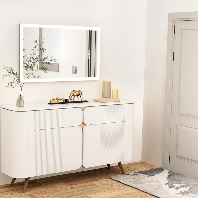 48" X 36" Bathroom Mirror With Led Front , 5 Mins , 3 Colors Dimmable, Dazzling Luxury Hd Reflection 5 Adjustable, Fine