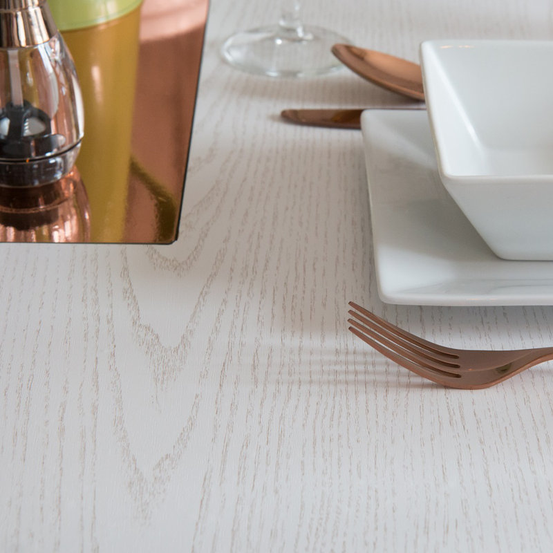 McCook 67.5cm x 2m Woodgrain Self-adhesive Vinyl Wrap for Doors and Worktops, Pearlwood White