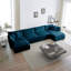 Canapé confortable en forme de U avec méridienne réversible, grand canapé modulaire modulaire en forme de U, repose-pieds double supplémentaire-774176310