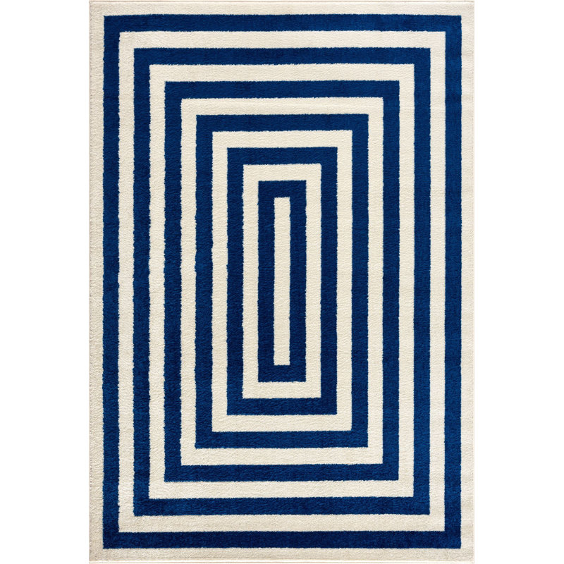 Tapis à motif géométrique Ahmi, Rectangle 6 pi x 9 pi