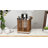 Rustic Chic Rectangular Rattan Candle Holder Lantern with Jute Handle-18523516