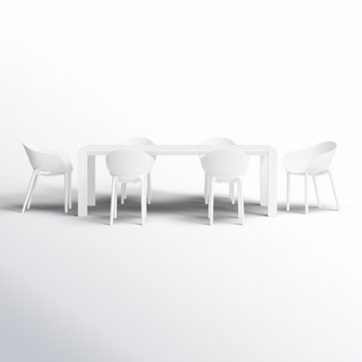 Farrah Rectangular 6 - Person 86" Long Dining Set