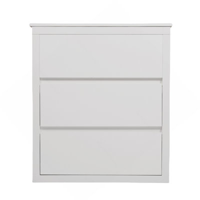 Meuble-lavabo autoportant avec lavabo en céramique, tiroirs à extension complète, conception à poignée libre et glissières à fermeture en douceur pour des salles de bain fonctionnelles et élégantes