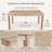 Beryna Acaica Wood 62.99" W Patio Dining Table