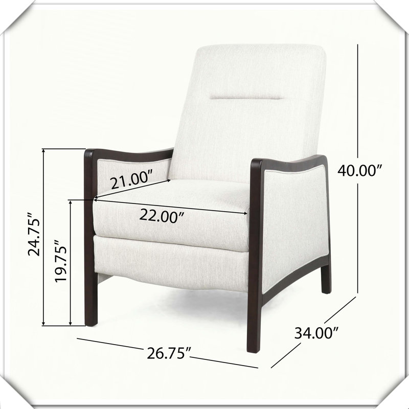 Fauteuil inclinable Mid-Century, Beige