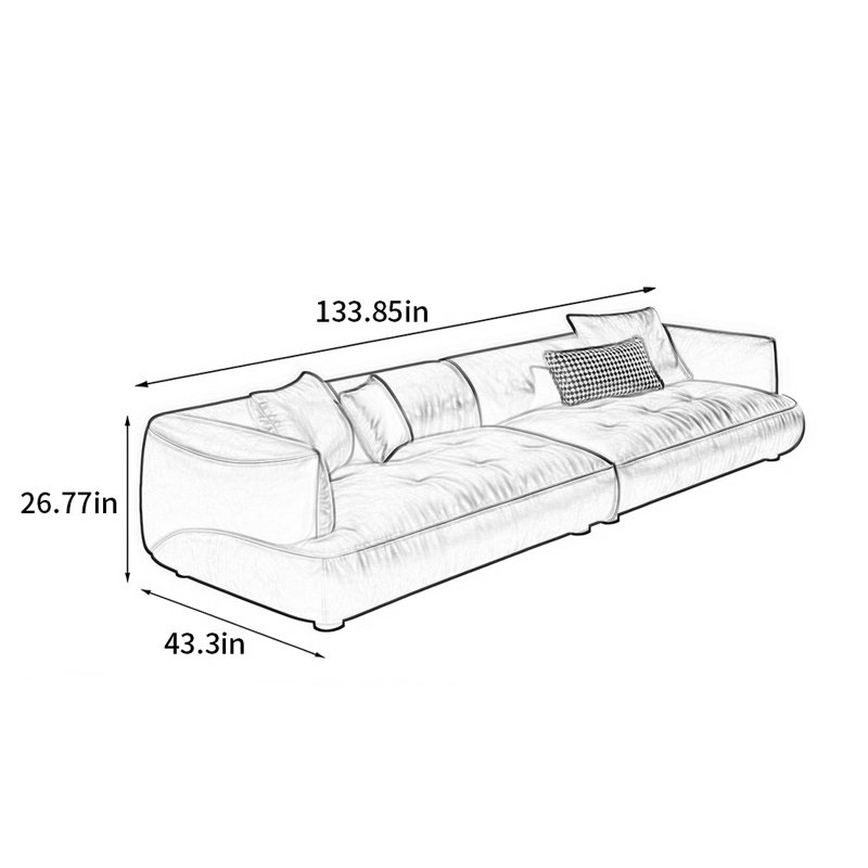 Ukee, 26.77" H x 133.85" W x 43.3" D, 5