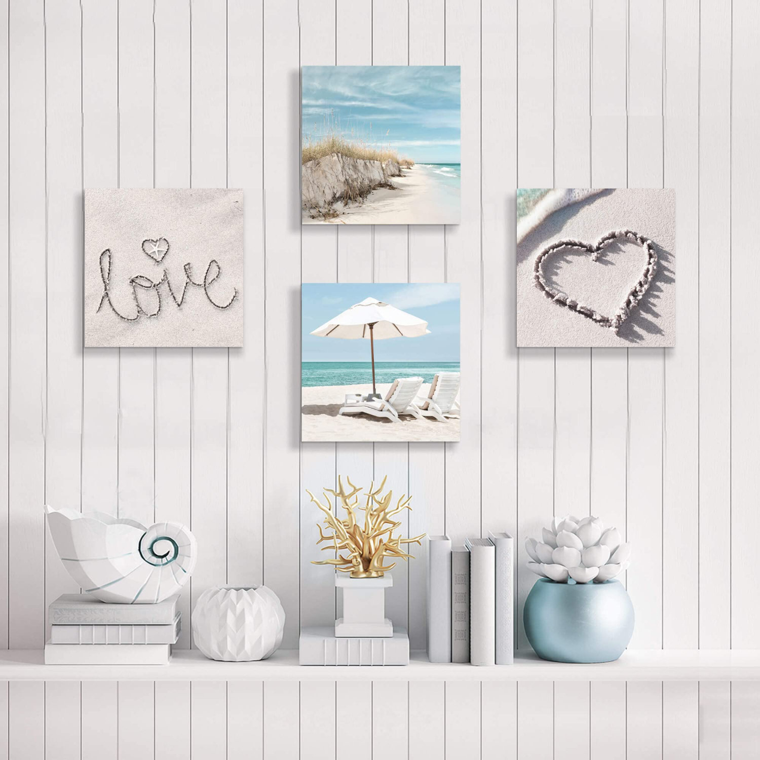 Beachcrest Home??? Bedroom Canvas Beach Wall Art: Bathroom Living Room Pictures Ocean Theme ...