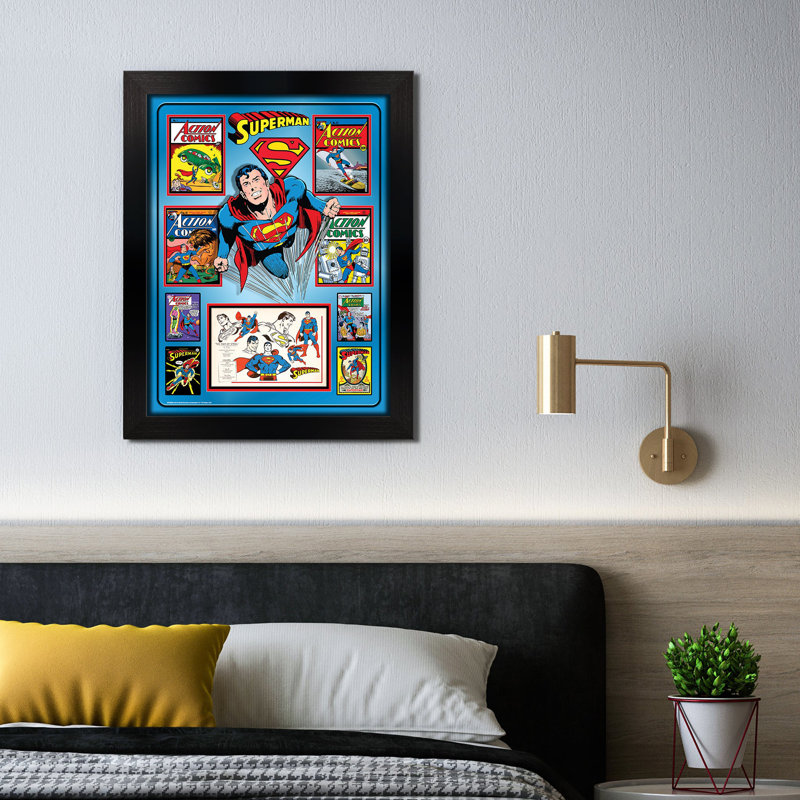 Collage de bandes dessinées encadrées Superman