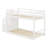 Twin Over Twin Wooden Bunk Bed With Storage Compartments-792959463