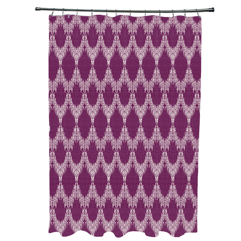 Rideau de douche simple à motif géométrique, Mauve