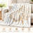 Coastal Seashell & Starfish Print Fleece Throw Blanket, Artistic Beach Themed Soft Cozy Blanket for Sofa Couch Bedroom Living Room Home Decor-135620952